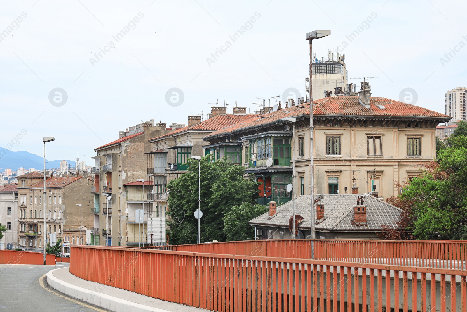 Photo of RIJEKA, CROATIA - JUNE 16, 2019: City view with buildings and bridge