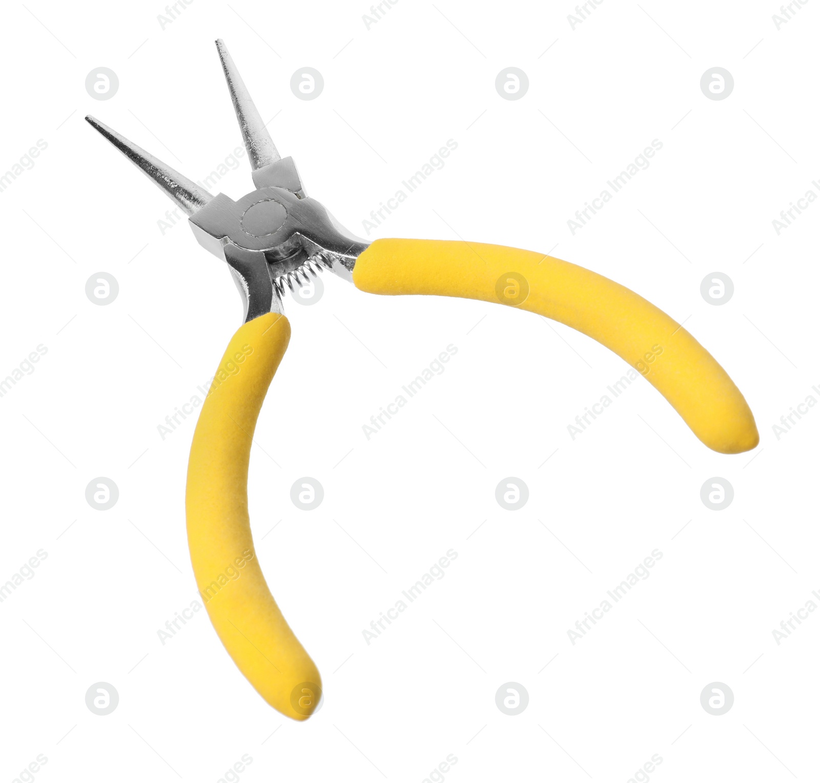 Photo of New round nose pliers isolated on white