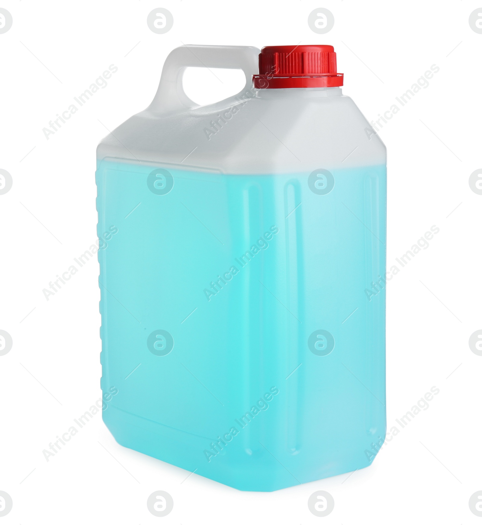 Photo of Blank canister of car product isolated on white