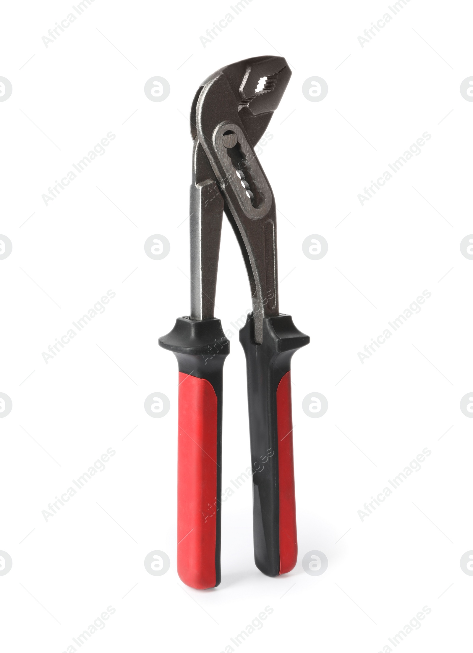 Photo of Adjustable pliers isolated on white. Construction tool