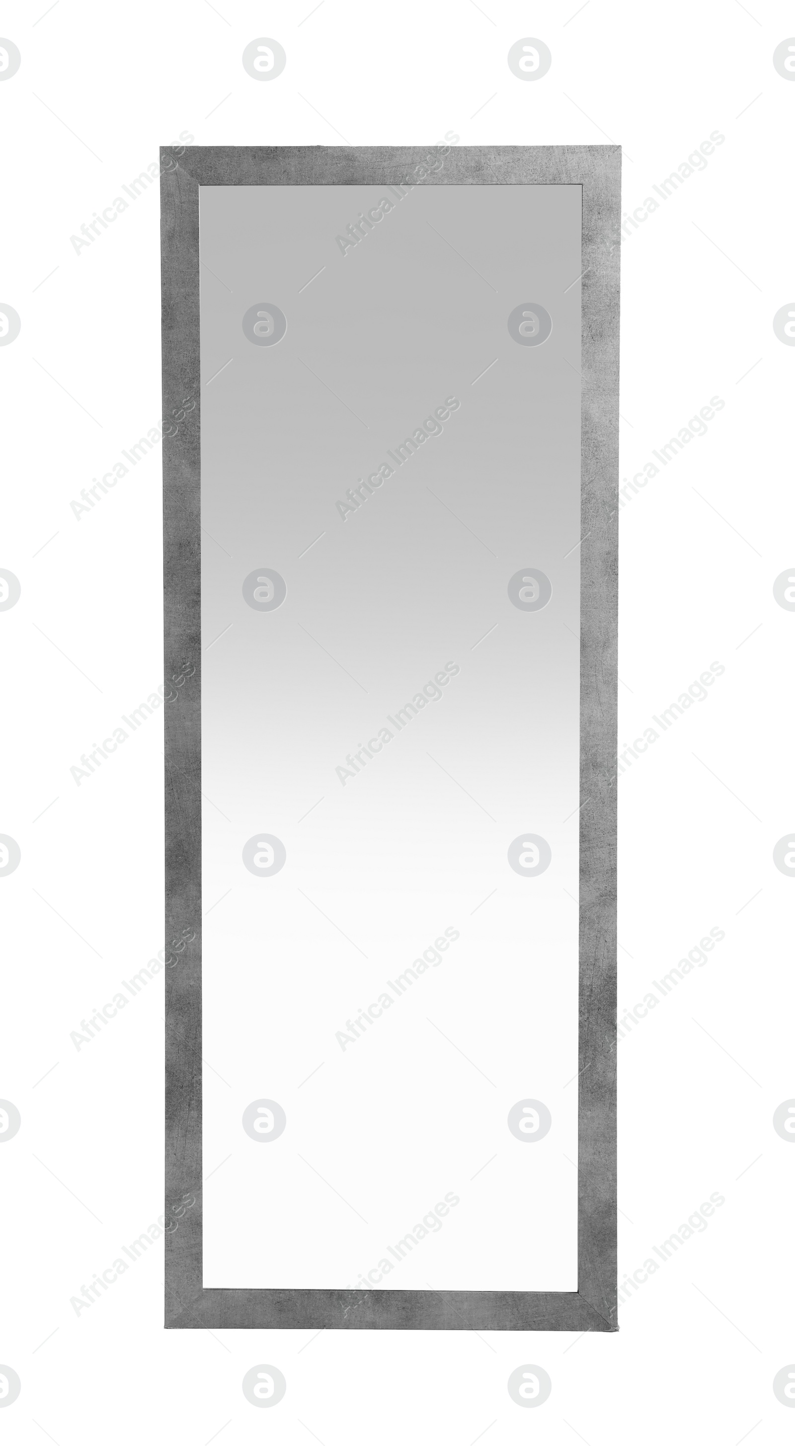 Photo of Beautiful large mirror isolated on white. Home decor