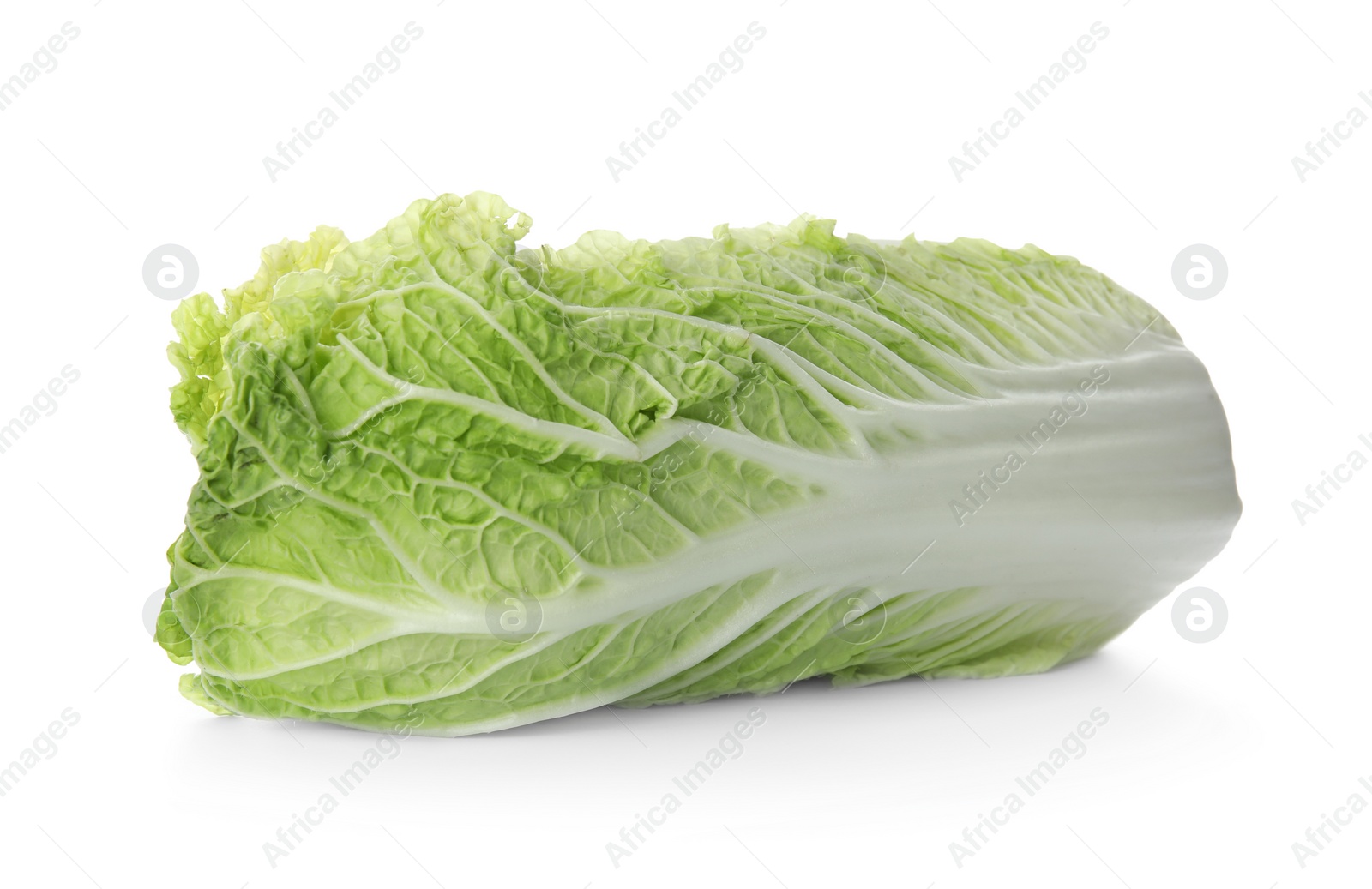 Photo of Fresh ripe cabbage on white background