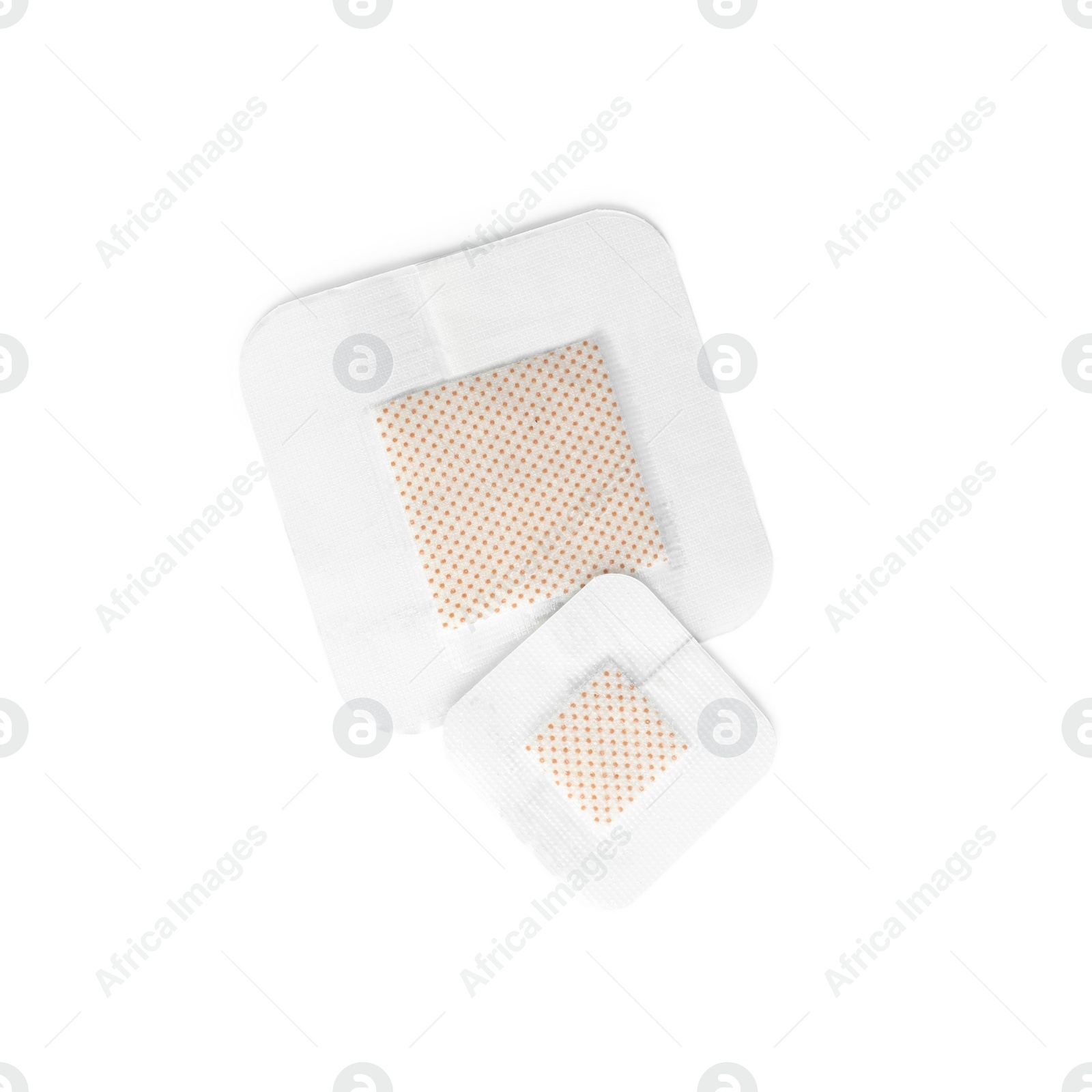 Photo of Medical sticking plasters isolated on white. First aid item