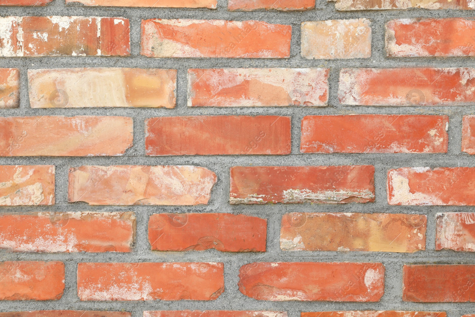 Photo of Texture of old red brick wall as background