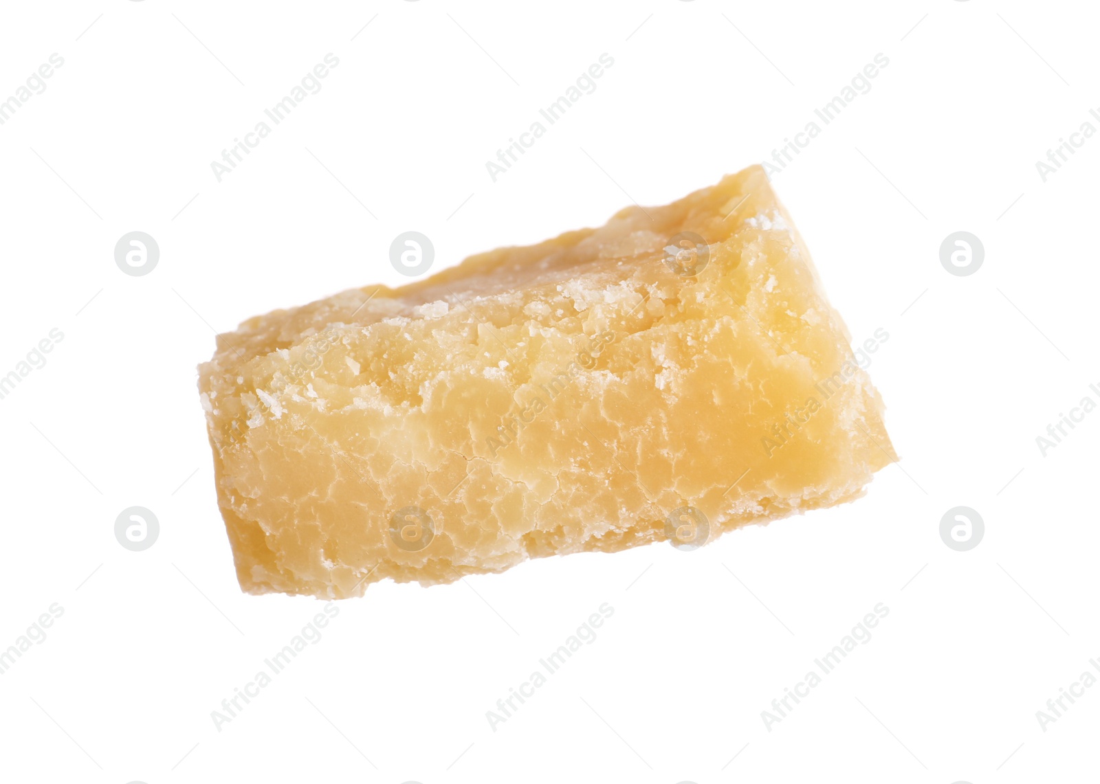 Photo of Piece of delicious parmesan cheese isolated on white