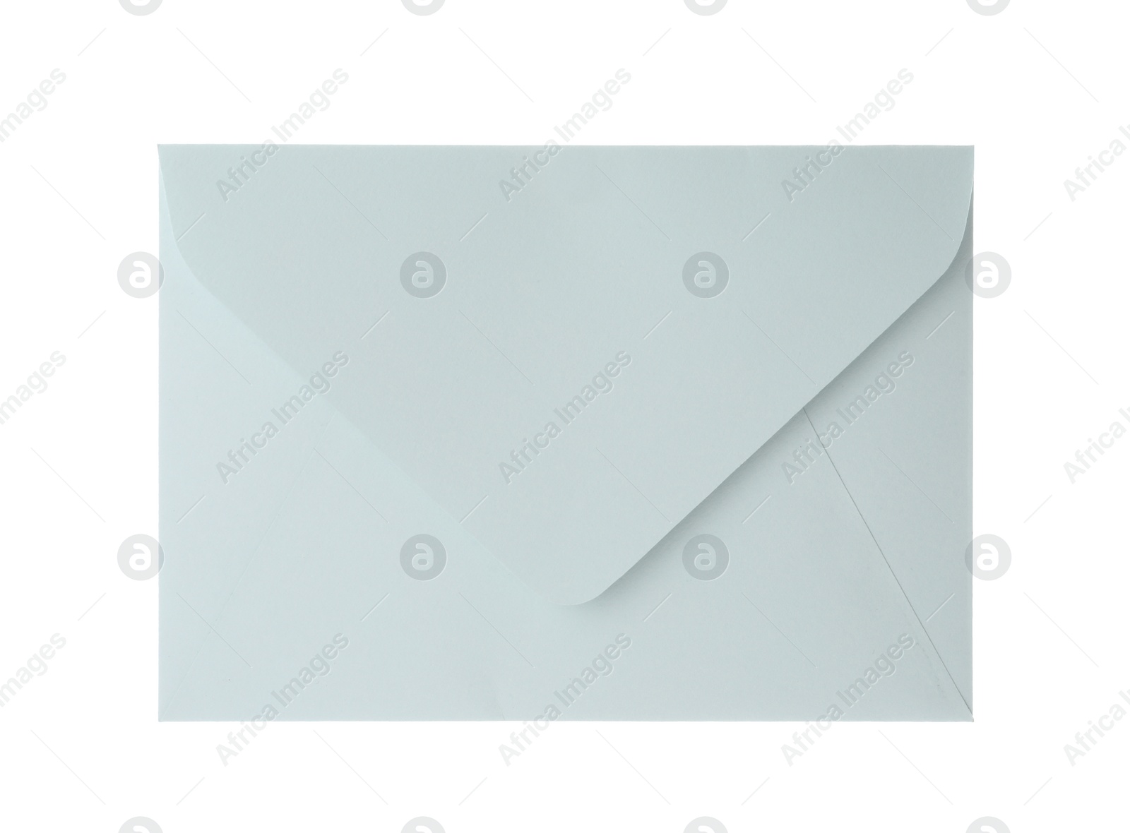 Photo of Light grey paper envelope isolated on white. Mail service