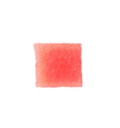 Photo of Piece of fresh watermelon on white background