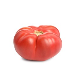 Photo of Whole ripe red tomato isolated on white