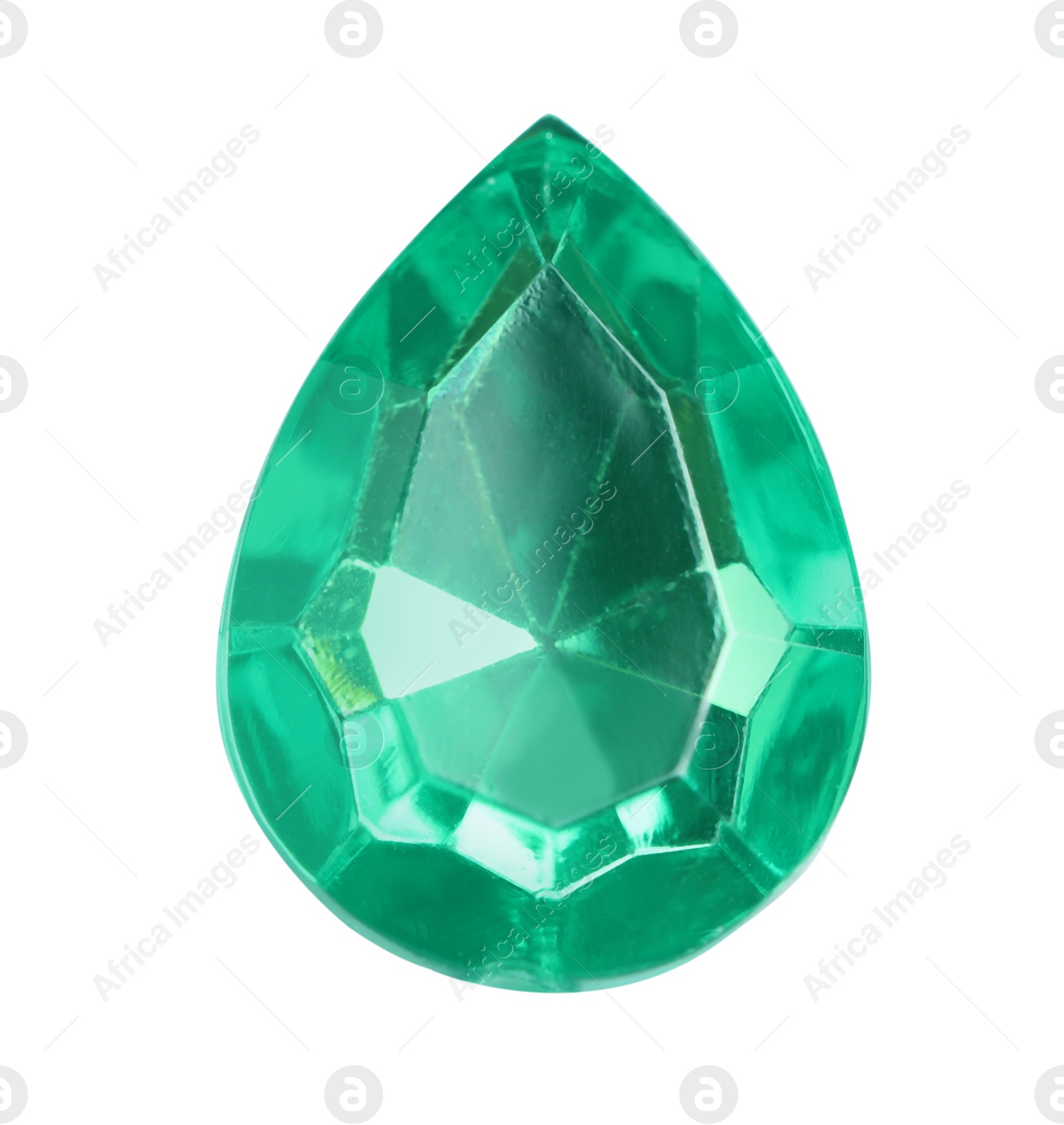 Photo of Beautiful gemstone for jewelry on white background