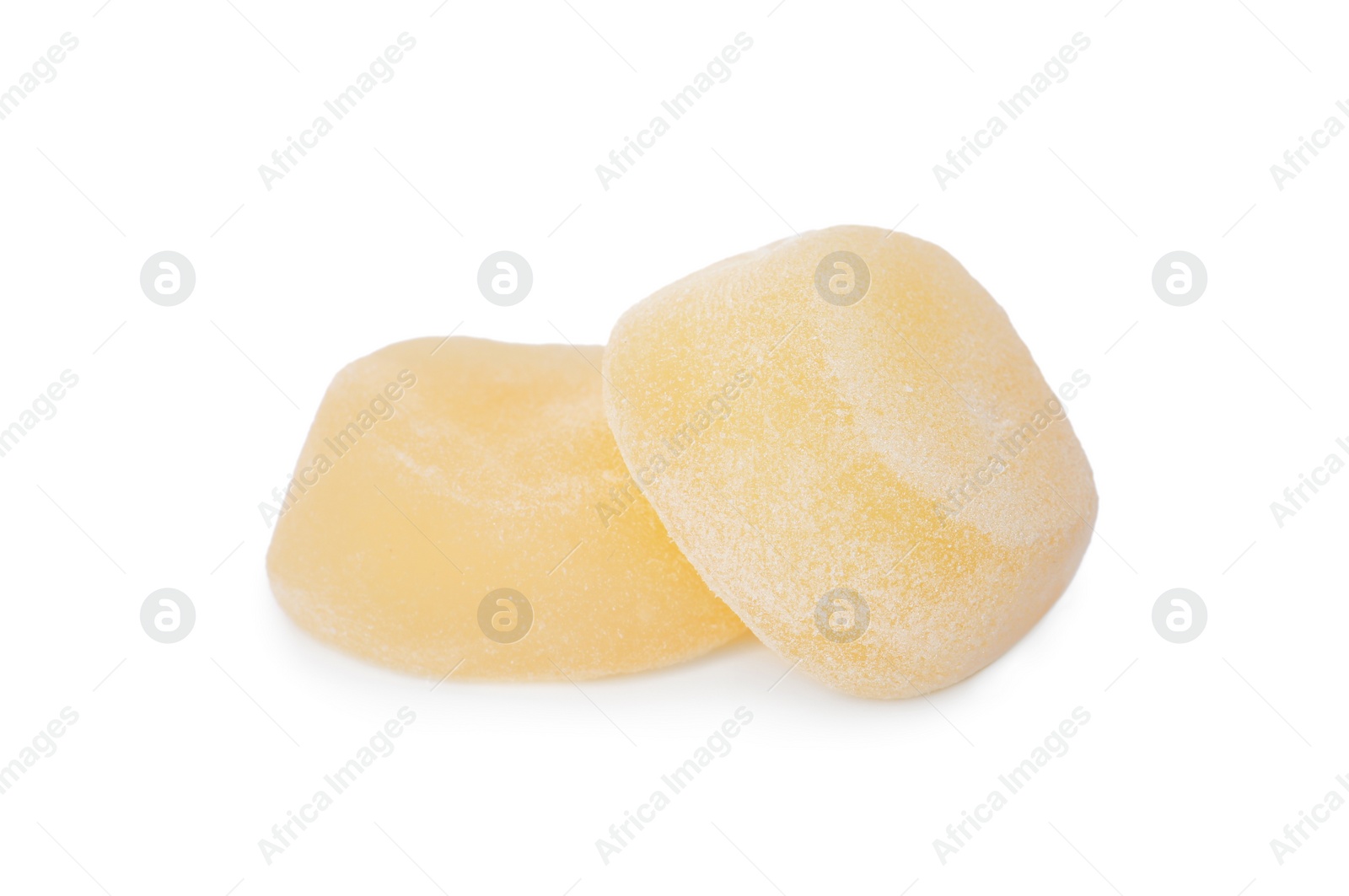 Photo of Delicious mochi on white background. Traditional Japanese dessert