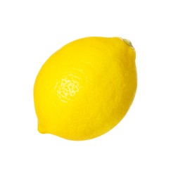 Fresh ripe whole lemon isolated on white