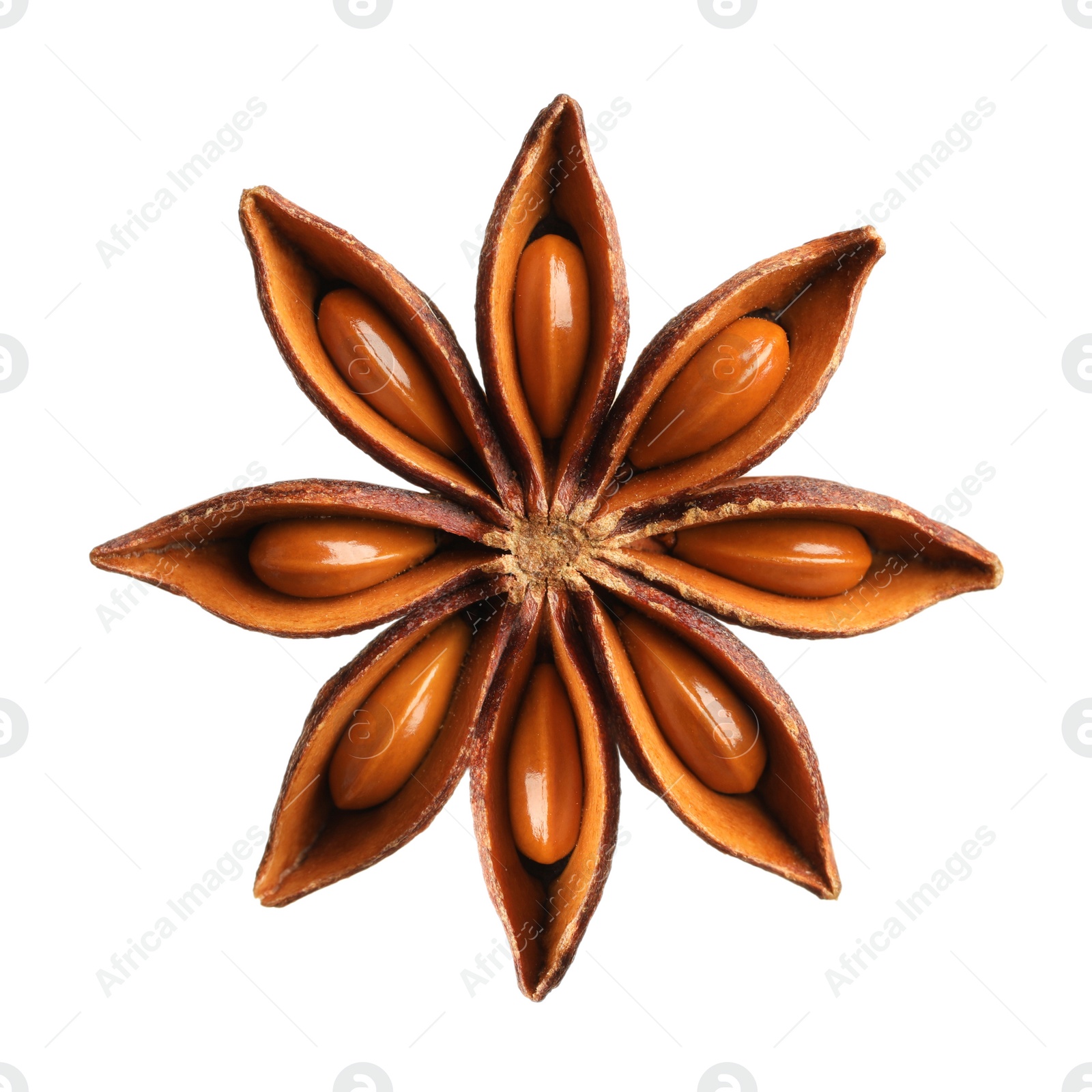 Image of Aromatic dry anise star isolated on white