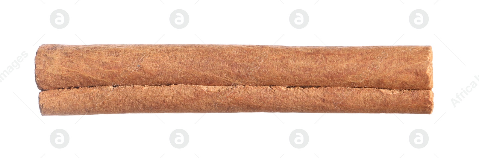 Photo of One aromatic cinnamon stick isolated on white