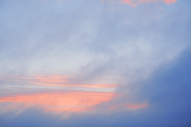 Photo of Picturesque view of beautiful evening sky. Natural sunset