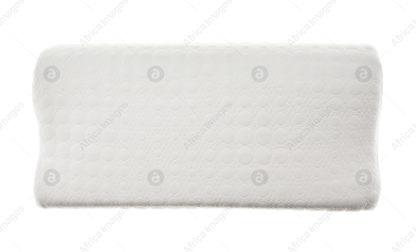 Photo of Soft bed pillow on white background