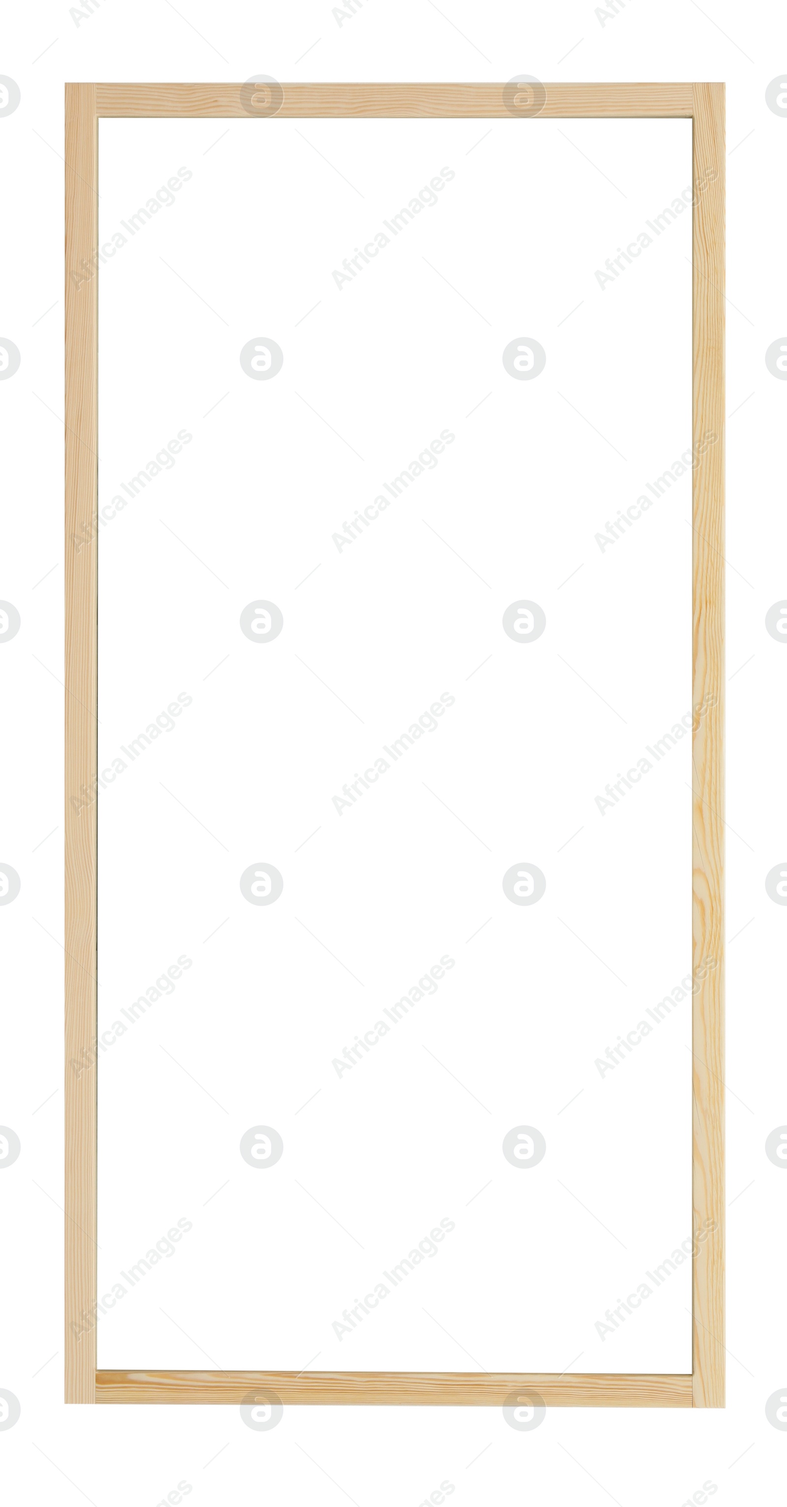 Image of Wooden frame isolated on white. For mirror, photo, picture, painting and others