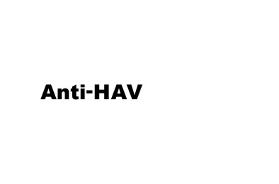 Text Anti - HAV on white background, illustration
