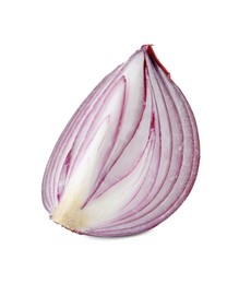 Photo of Fresh cut red onion isolated on white