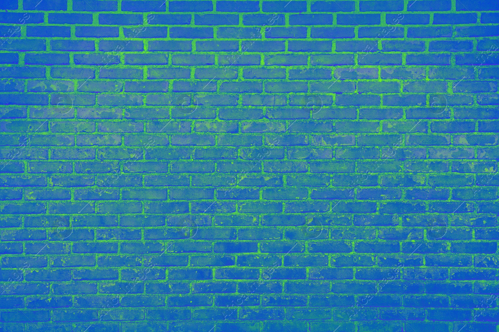 Image of Texture of bright light blue brick wall as background