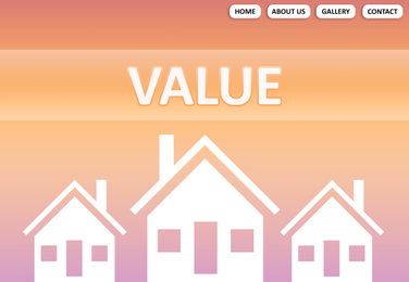 Illustration of Website page of house value and property estimate. Illustration