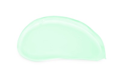 Image of Sample of cosmetic gel isolated on white, top view