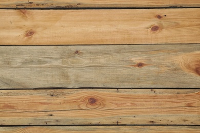 Photo of Texture of wooden surface as background, top view