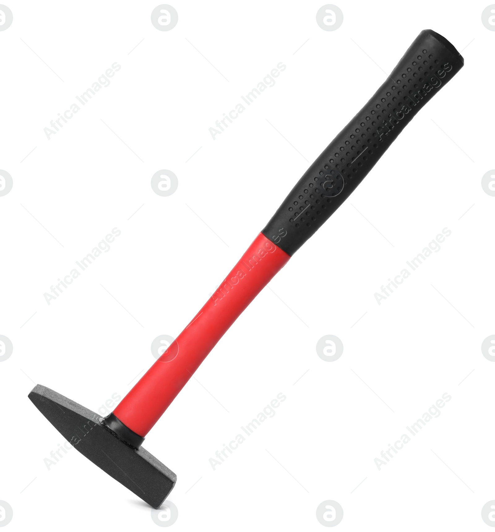 Photo of New hammer on white background. Professional construction tool