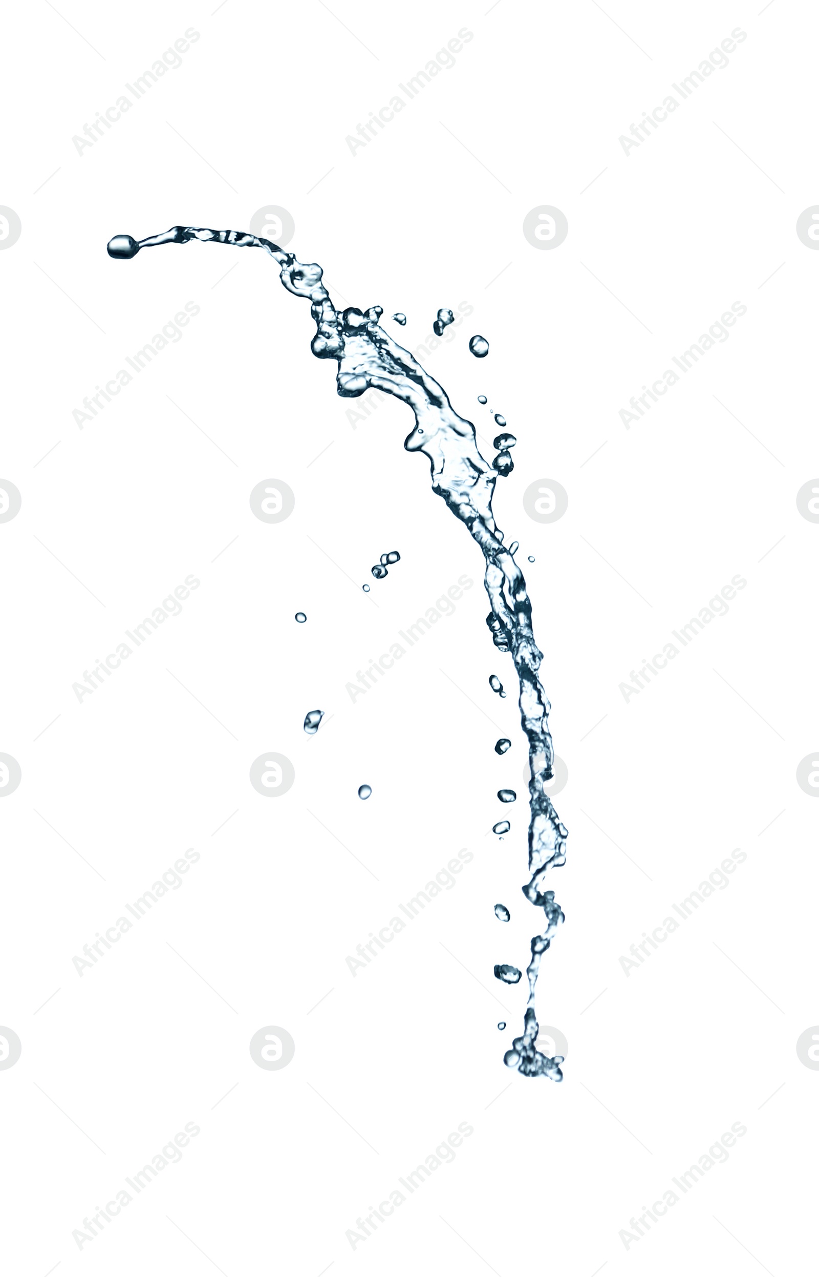 Photo of Abstract splash of water on white background