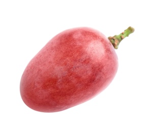 Fresh ripe juicy pink grape isolated on white