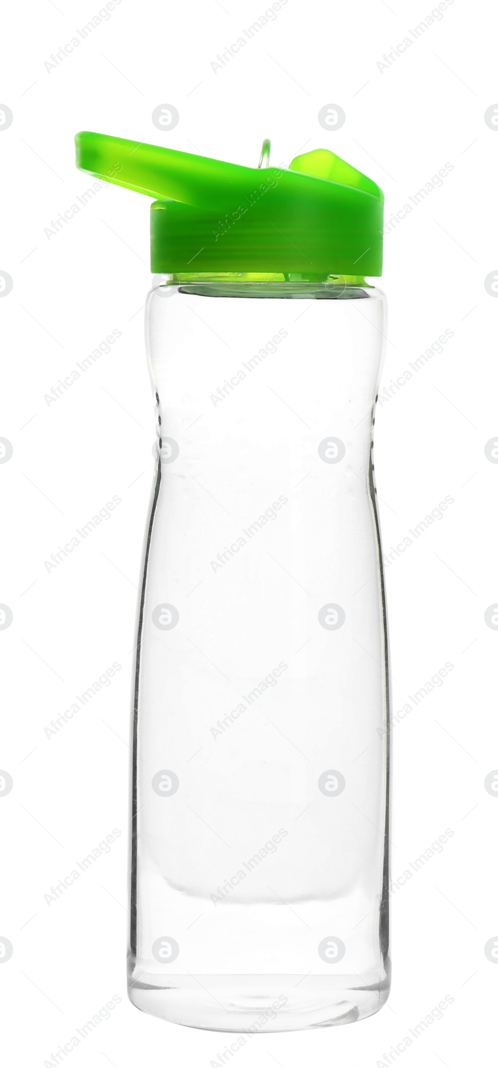 Photo of Sport bottle with fresh water on white background