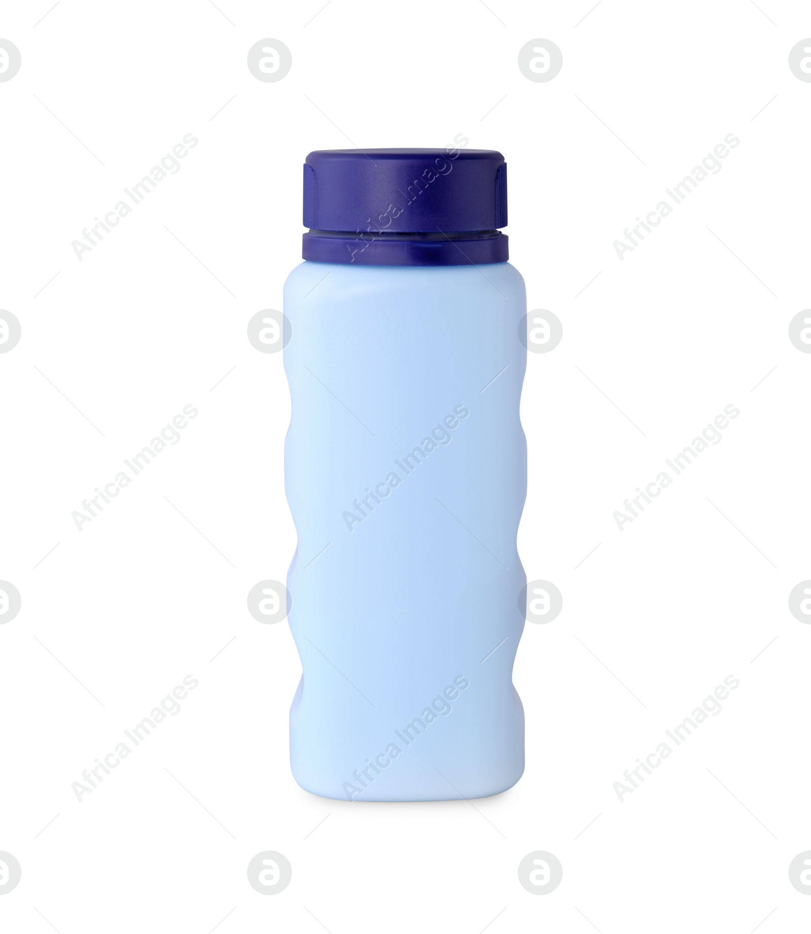 Photo of Blank bottle of baby powder isolated on white