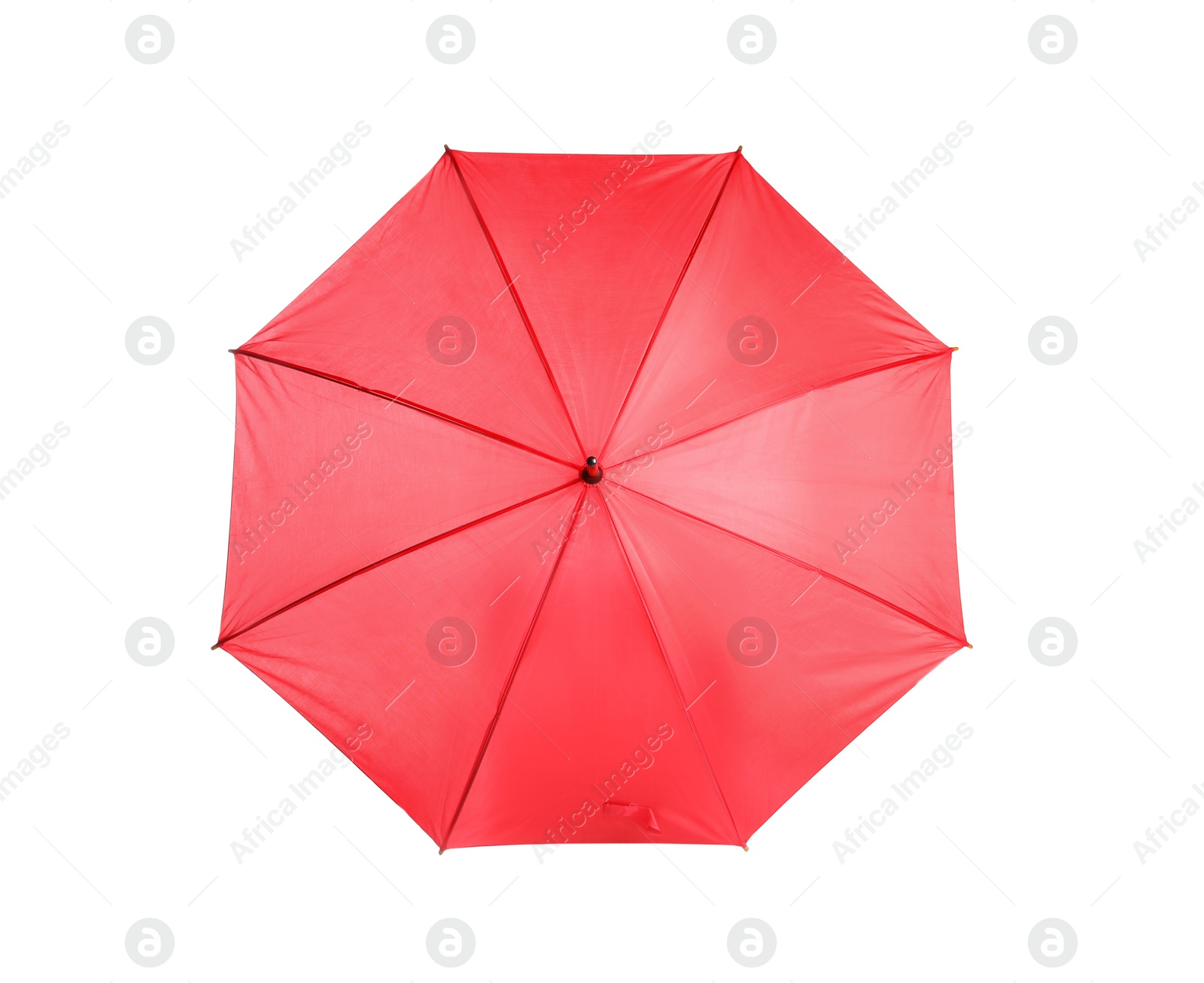 Photo of Beautiful open umbrella on white background