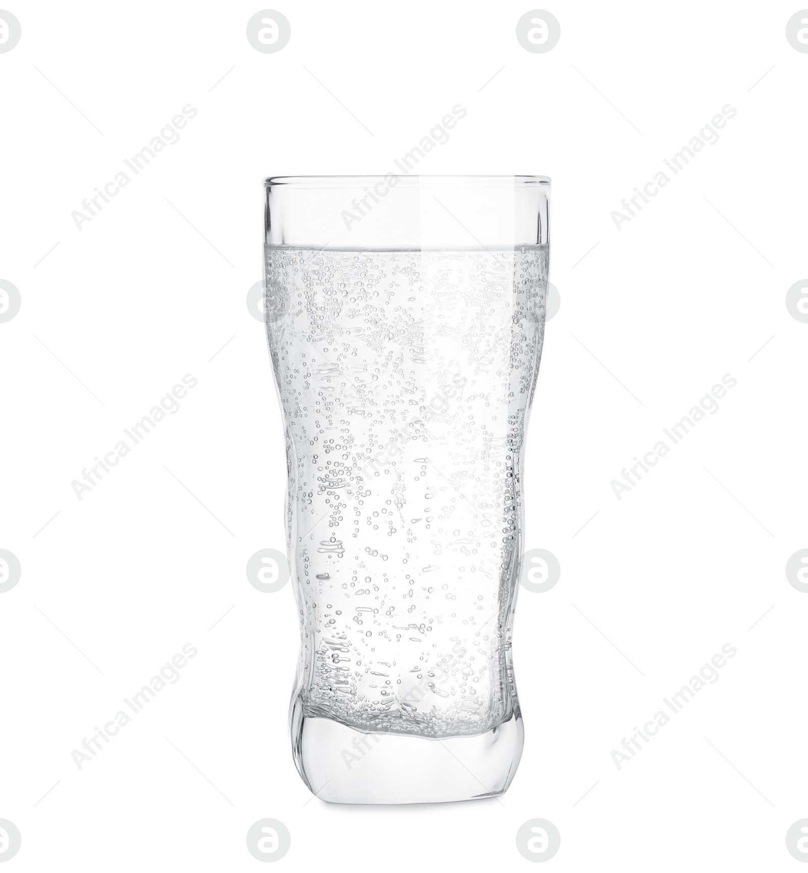 Photo of Glass of soda water isolated on white