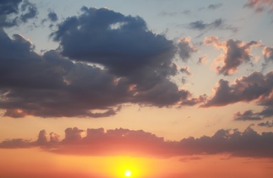 Photo of Picturesque view of beautiful sky with clouds at sunset