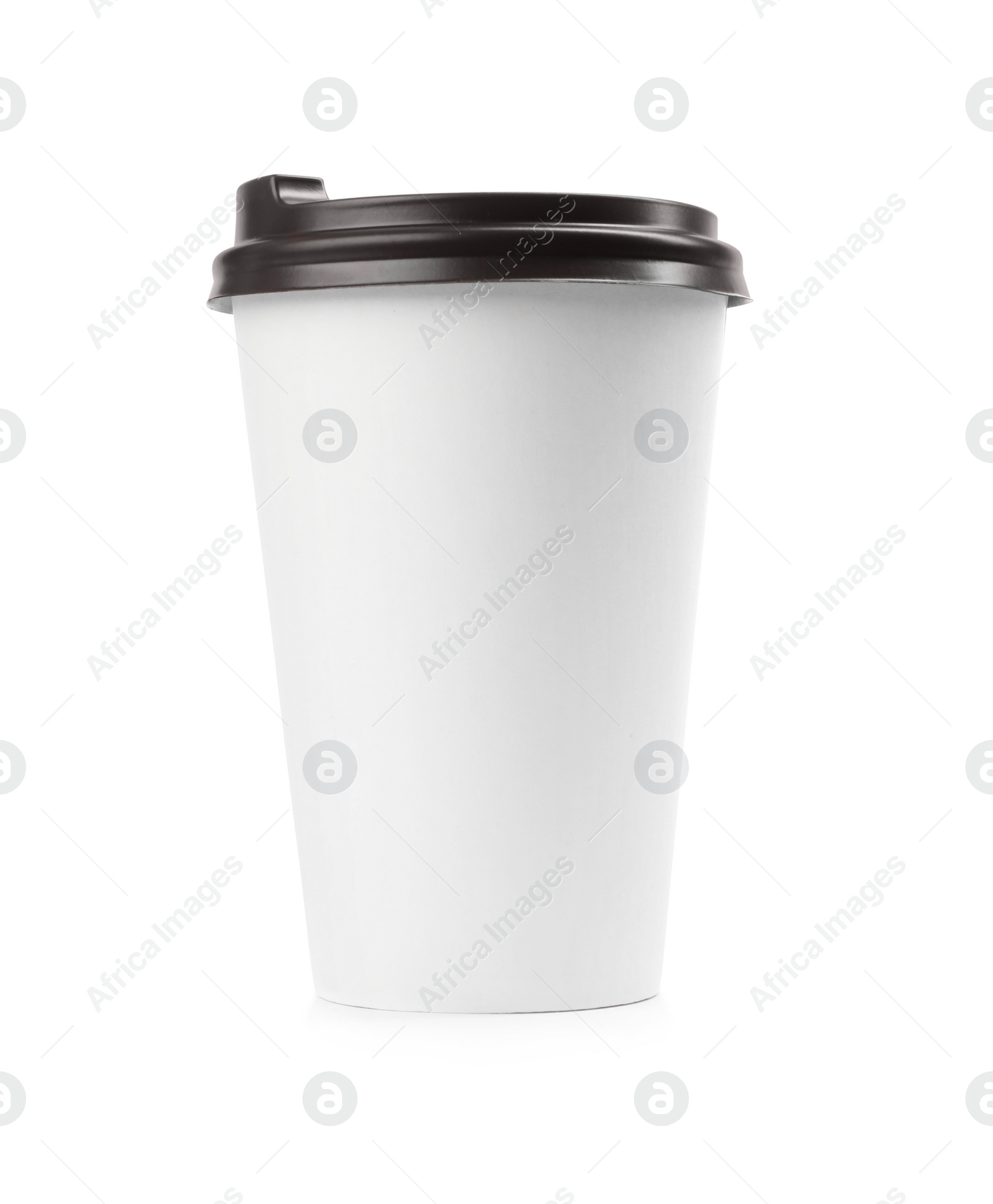 Photo of Takeaway paper coffee cup isolated on white