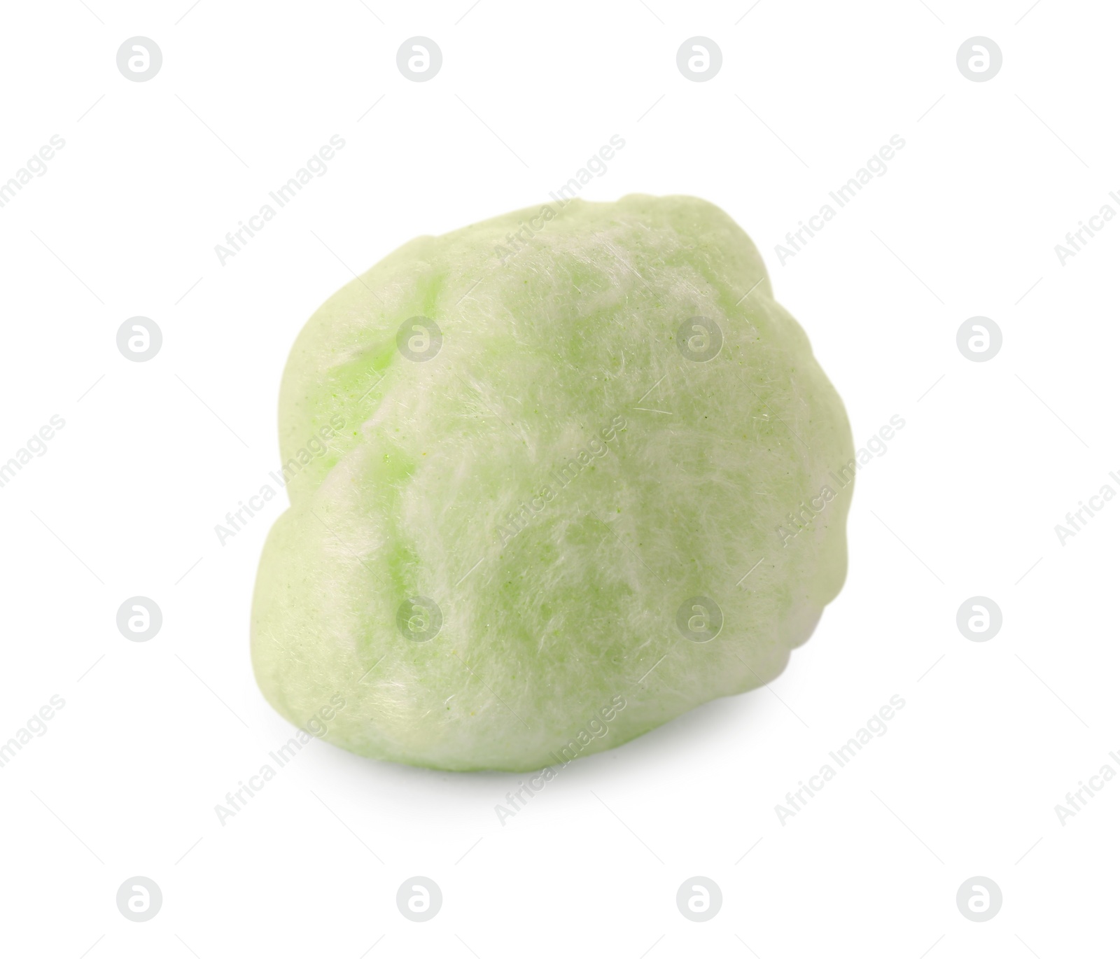 Photo of Sweet green cotton candy isolated on white