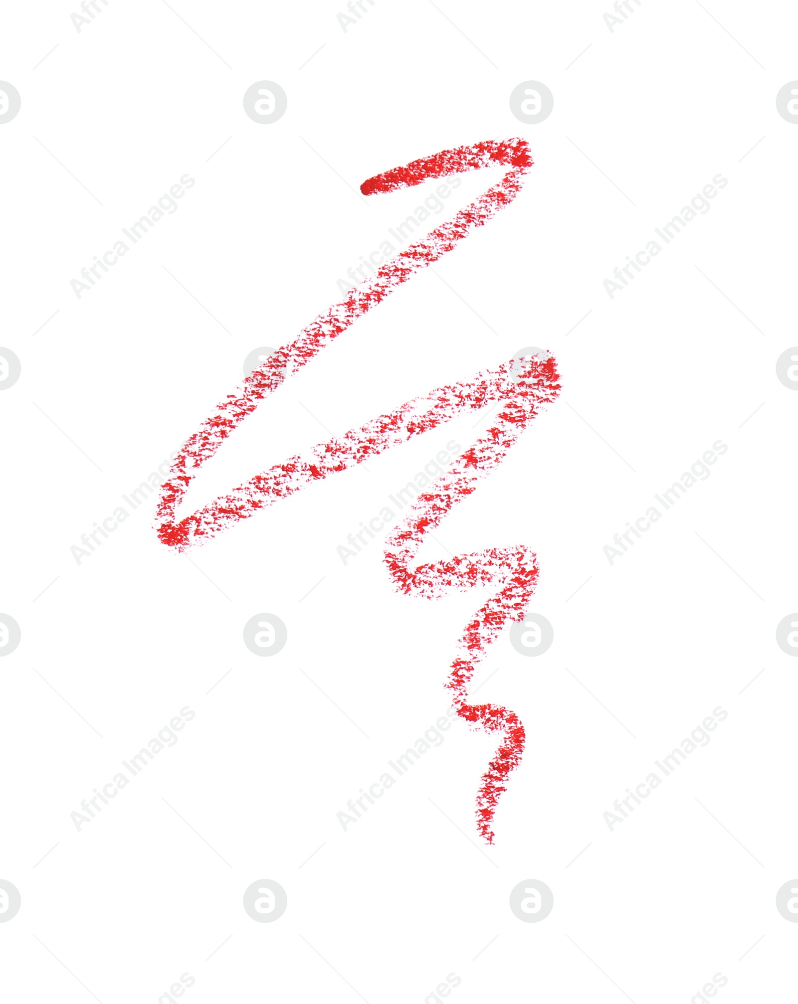 Photo of Bright lip pencil stroke on white background