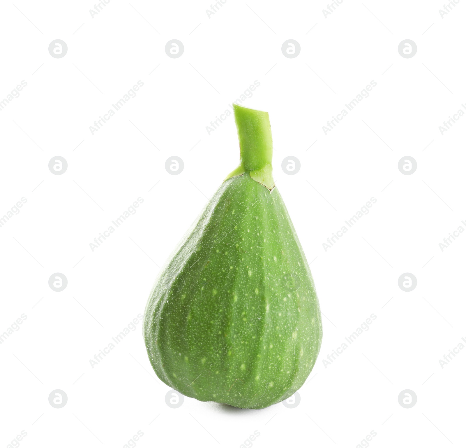 Photo of Whole ripe green fig on white background