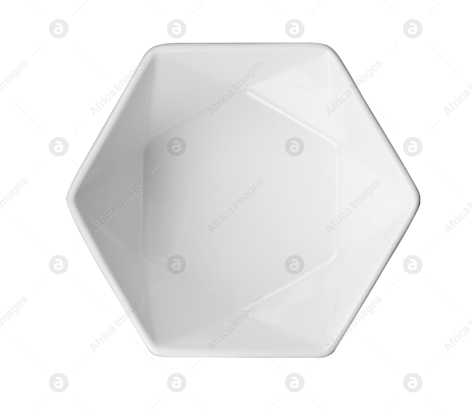 Photo of Ceramic bowl with space for text on white background, top view. Washing dishes