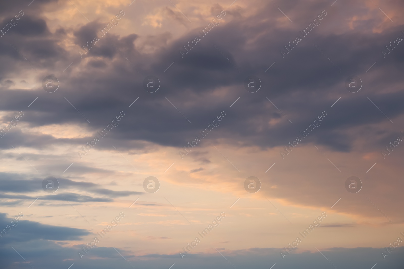 Photo of Picturesque view of sunset sky with beautiful clouds