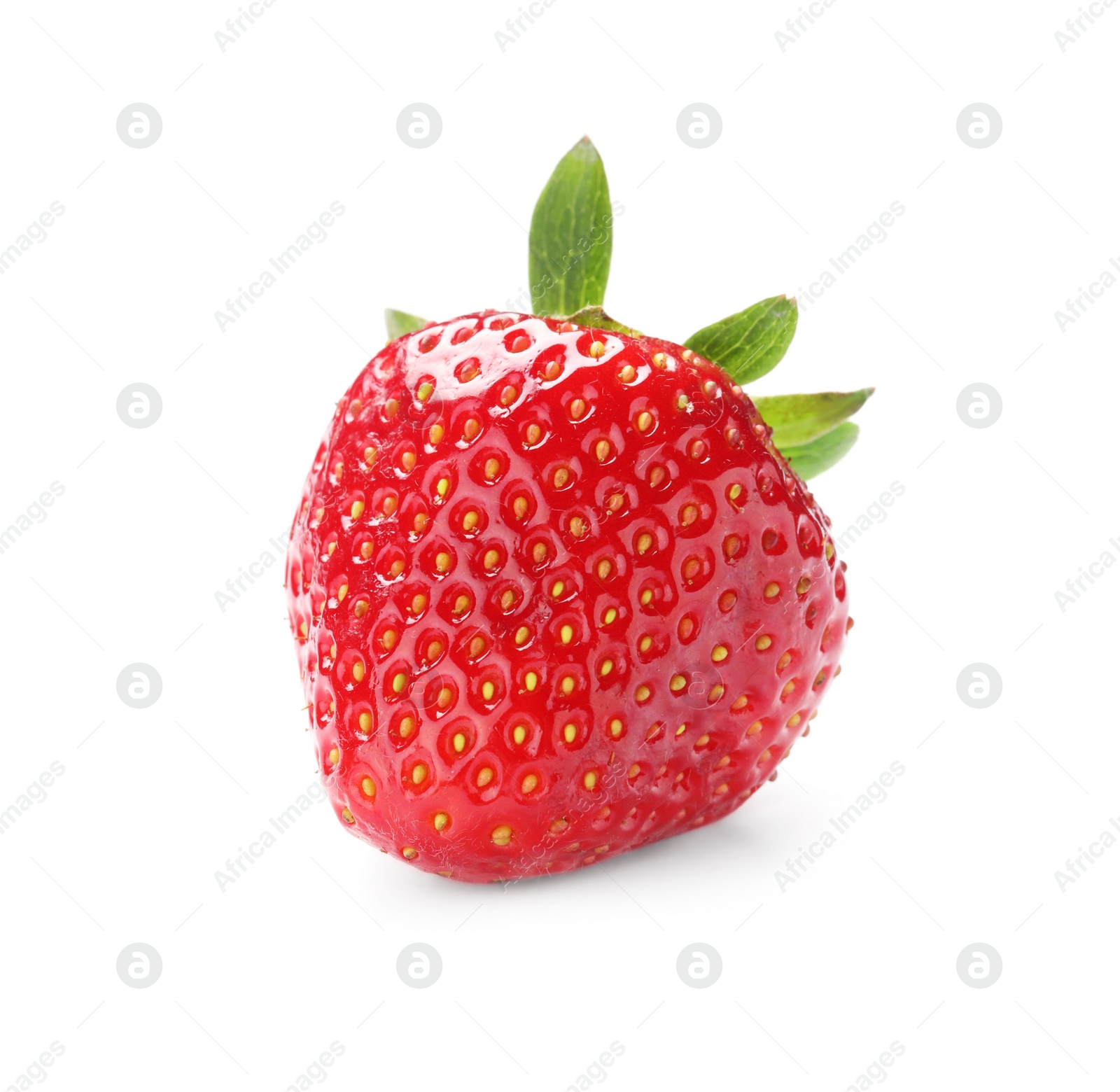 Photo of Delicious fresh ripe strawberry isolated on white