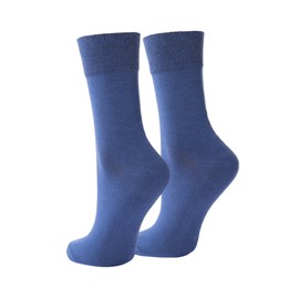 Image of Pair of dark blue socks isolated on white