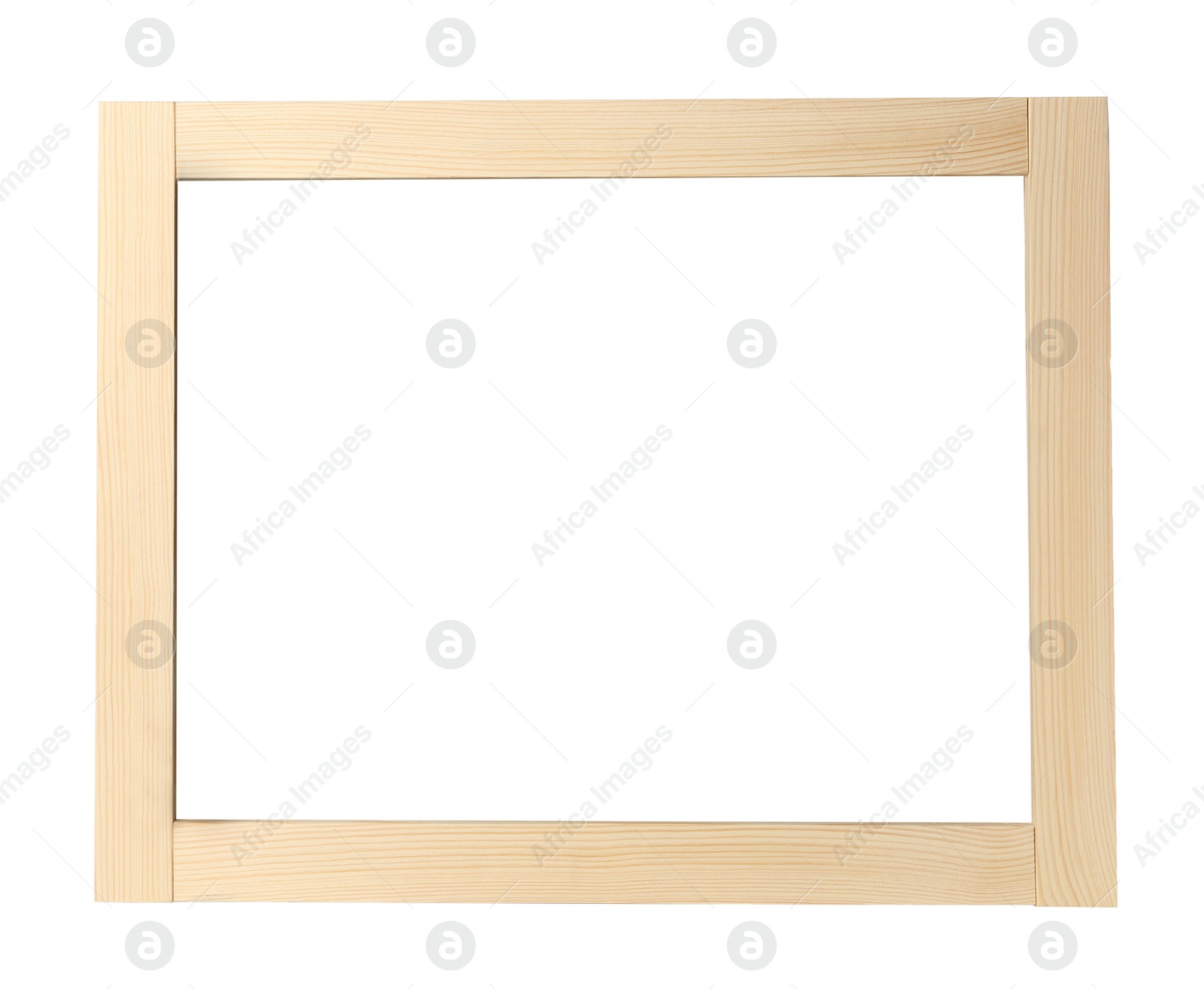 Image of Wooden frame isolated on white. For mirror, photo, picture, painting and others