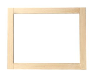 Image of Wooden frame isolated on white. For mirror, photo, picture, painting and others