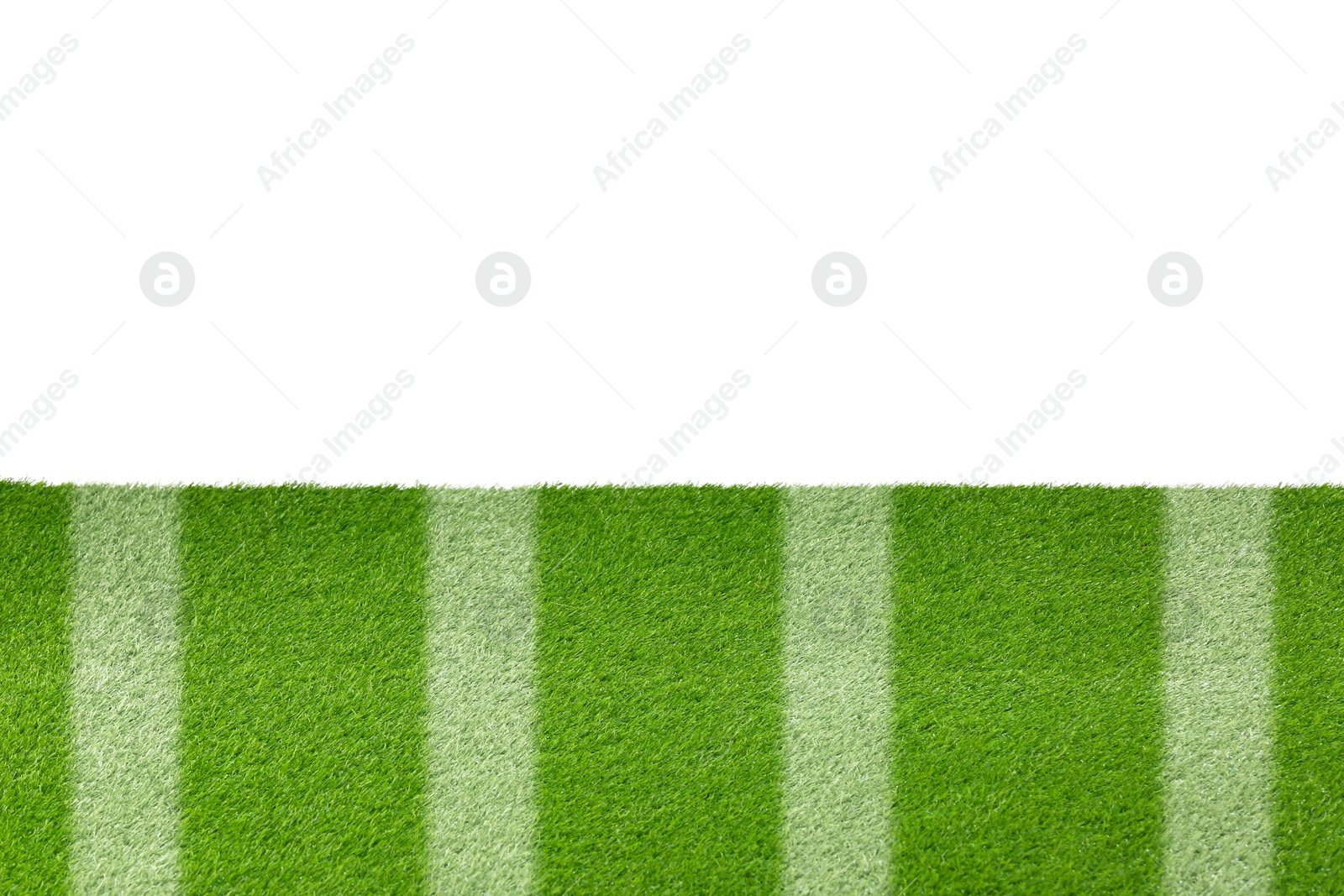 Image of Green grass with markings on white background