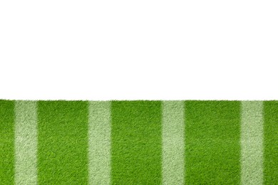 Image of Green grass with markings on white background