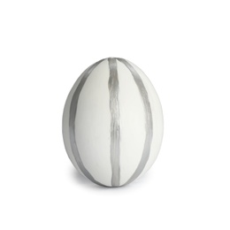 Painted Easter egg on white background. Stylish design