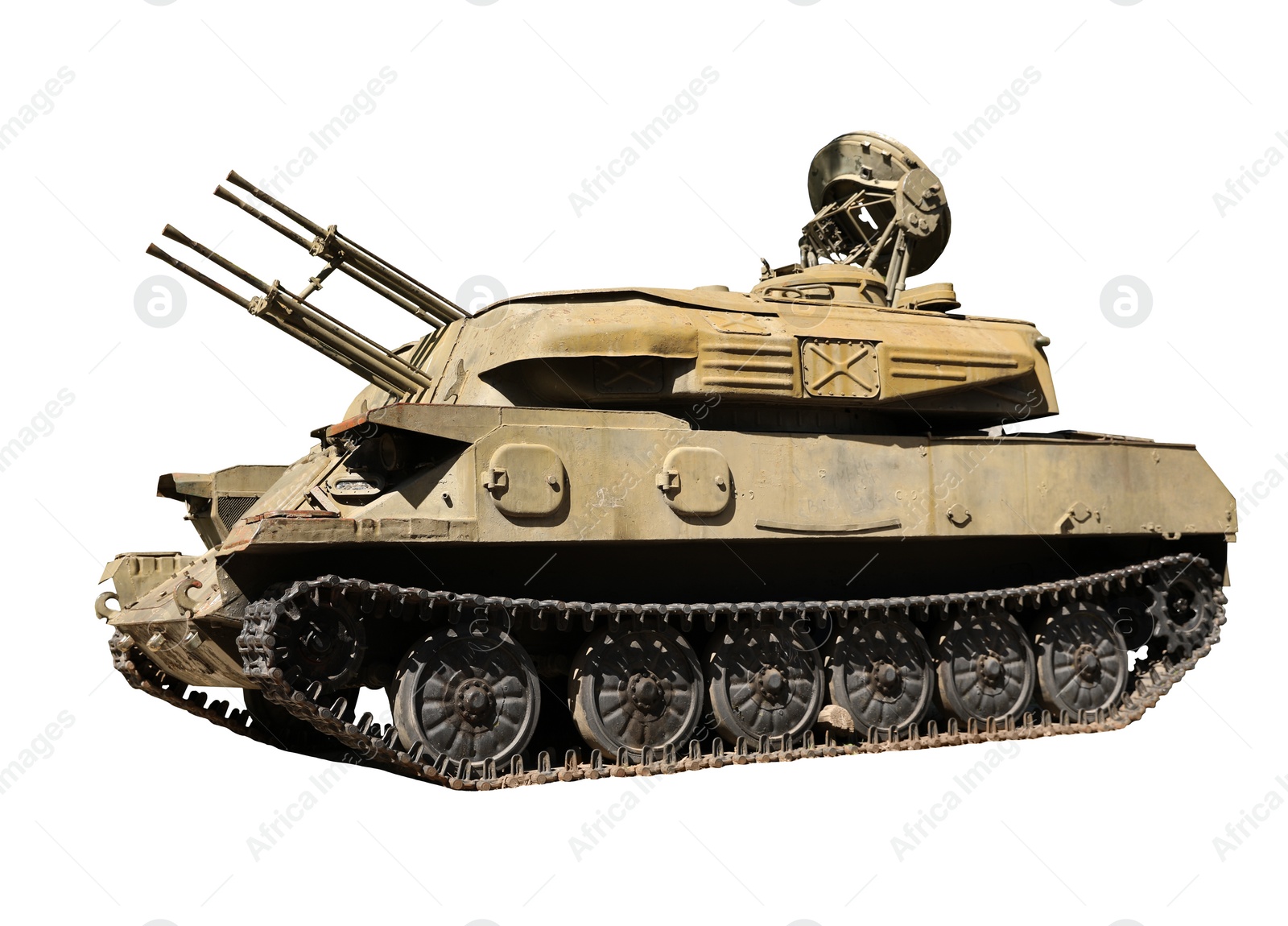 Image of Armored fighting vehicle isolated on white. Military machinery