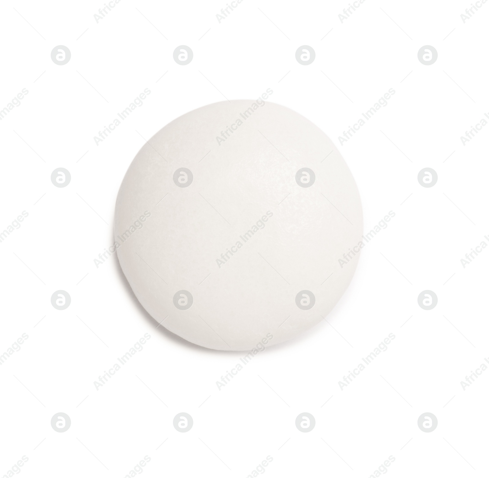 Photo of One tasty bubble gum isolated on white, top view