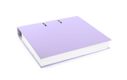 One lilac office folder isolated on white